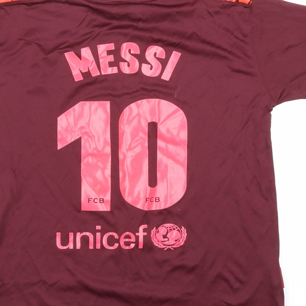 FCB Boys Brown   Basic T-Shirt Size 10 Years  - Barcelona Football Club