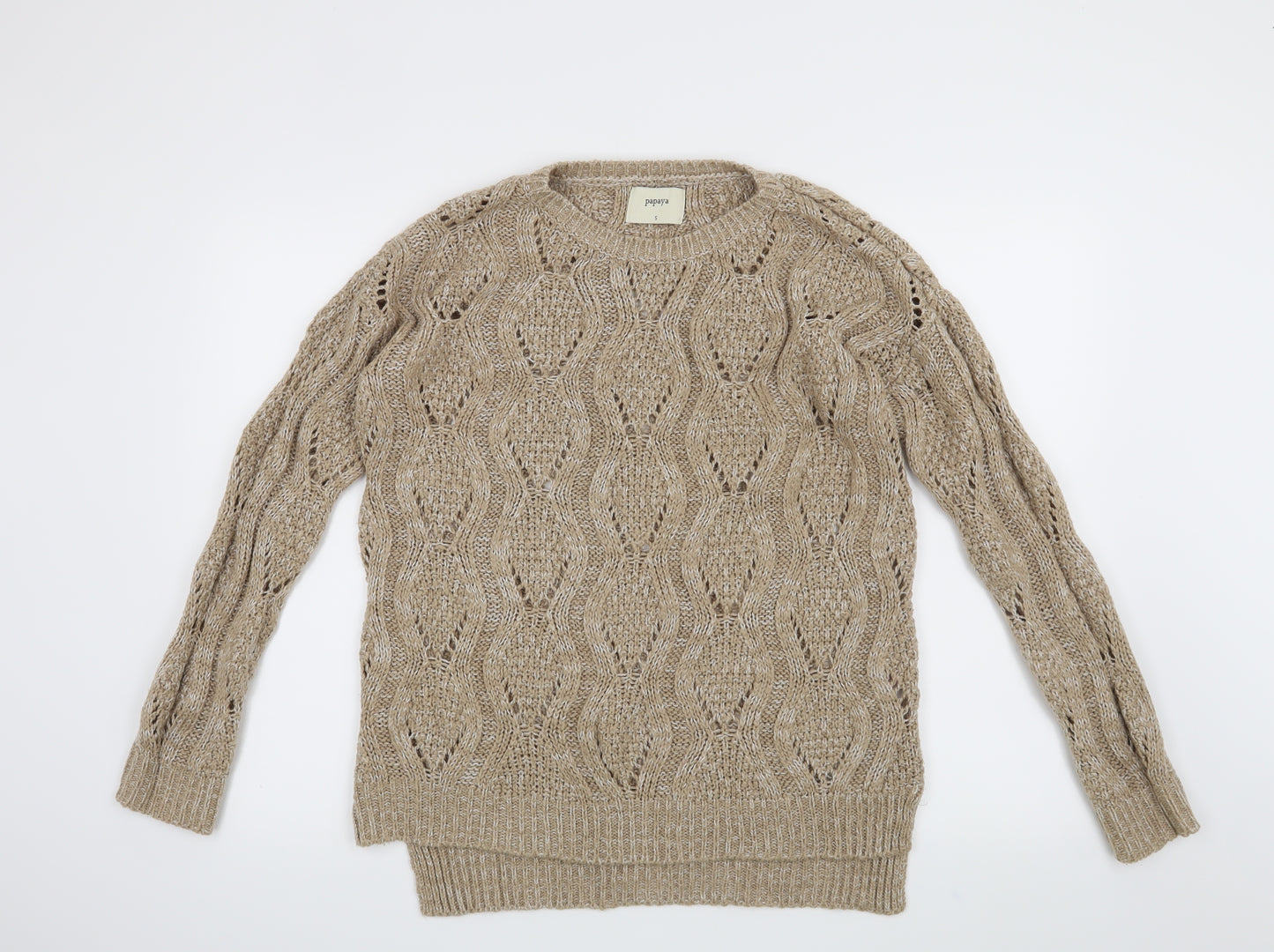 Papaya Womens Beige   Pullover Jumper Size S