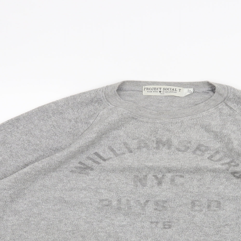 Project Social T Womens Grey   Pullover Jumper Size S