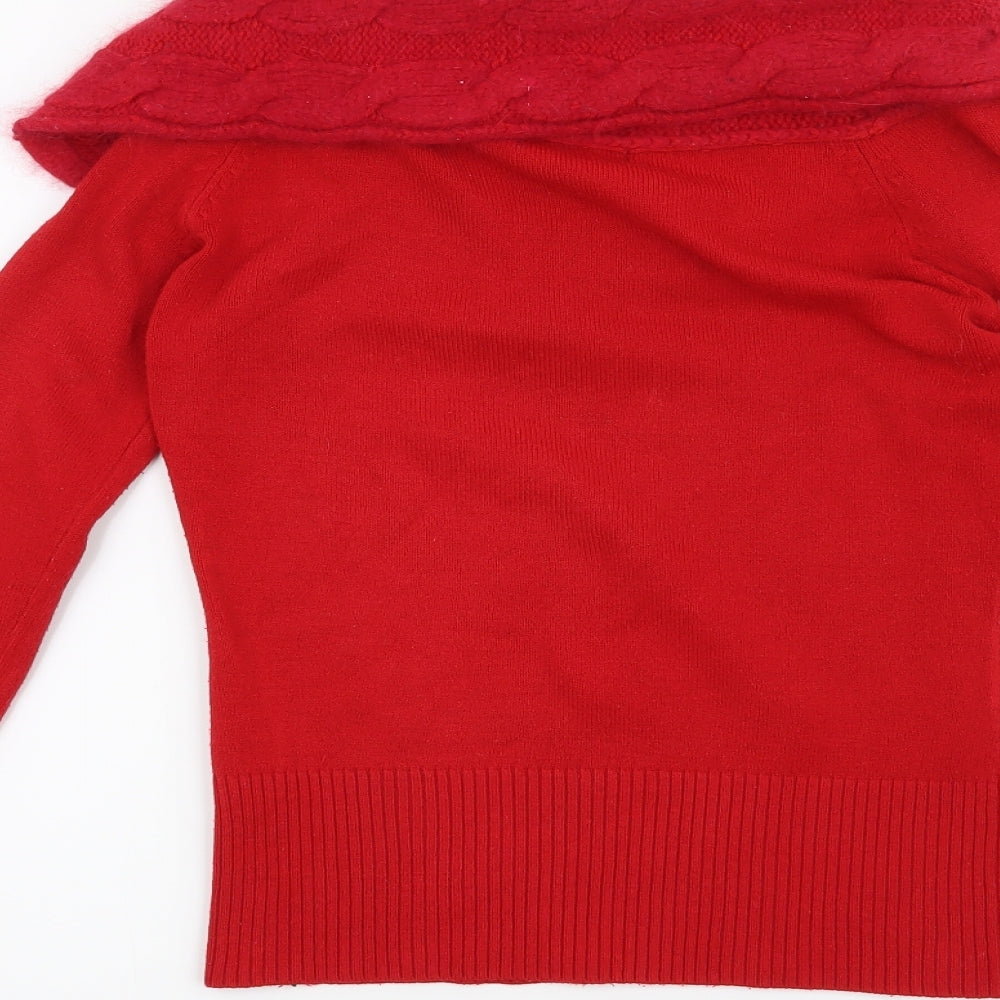 Jane Norman Womens Red   Pullover Jumper Size 8
