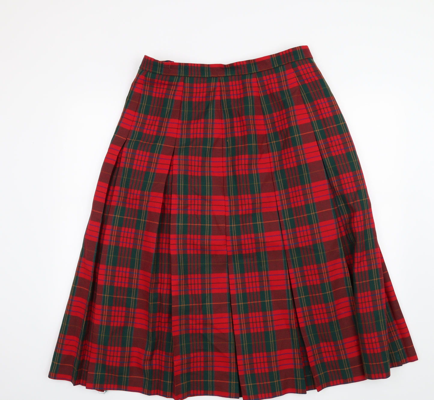 Edinburgh Womens Red Plaid  Pleated Skirt Size 18