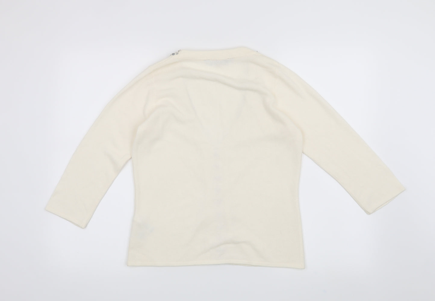 BHS Womens White   Cardigan Jumper Size 12