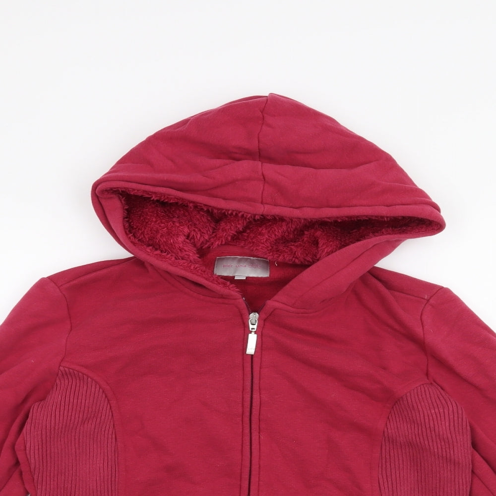 Per Una Womens Pink   Full Zip Hoodie Size M