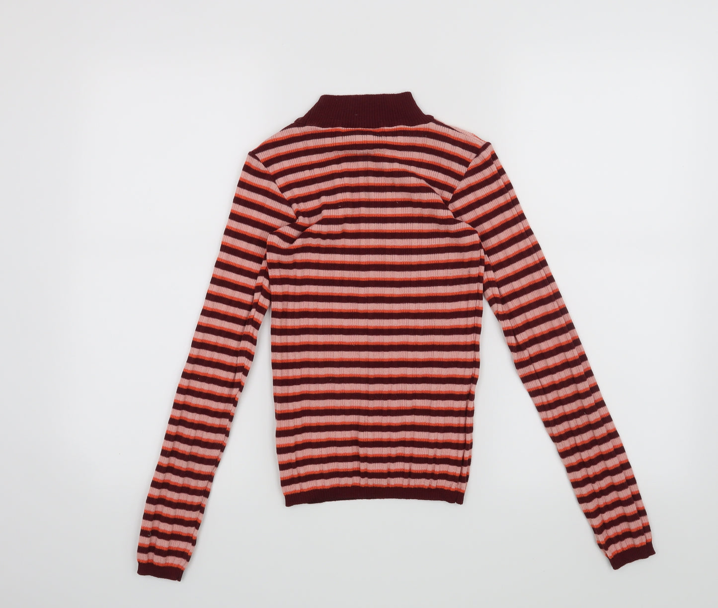 Primark Womens Orange Striped  Pullover Jumper Size 6
