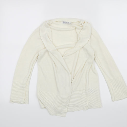 Classic Womens White   Cardigan Jumper Size 8