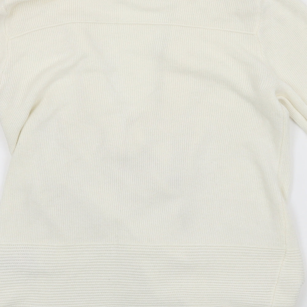 Classic Womens White   Cardigan Jumper Size 8