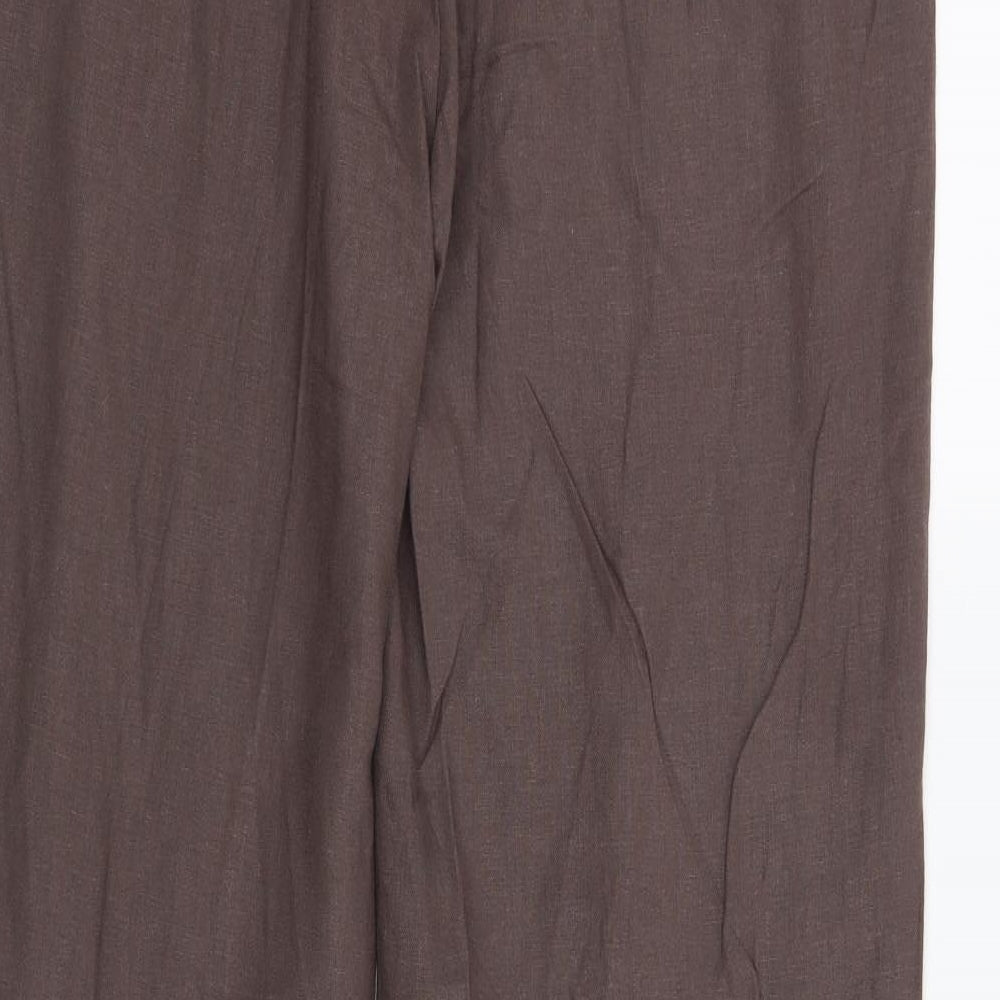M&S Womens Brown   Trousers  Size 14 L31 in