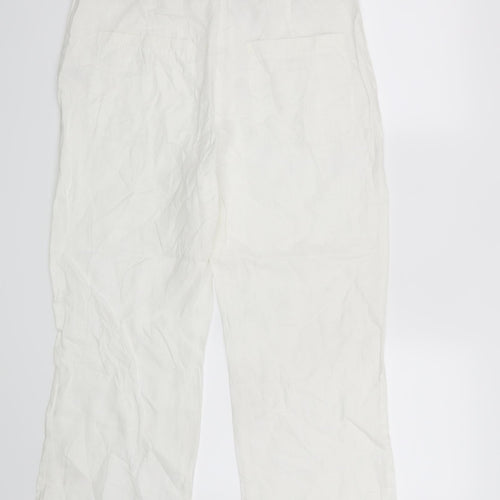 Michelle Womens White   Cropped Trousers Size 10 L23 in