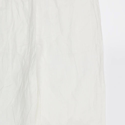 Michelle Womens White   Cropped Trousers Size 10 L23 in