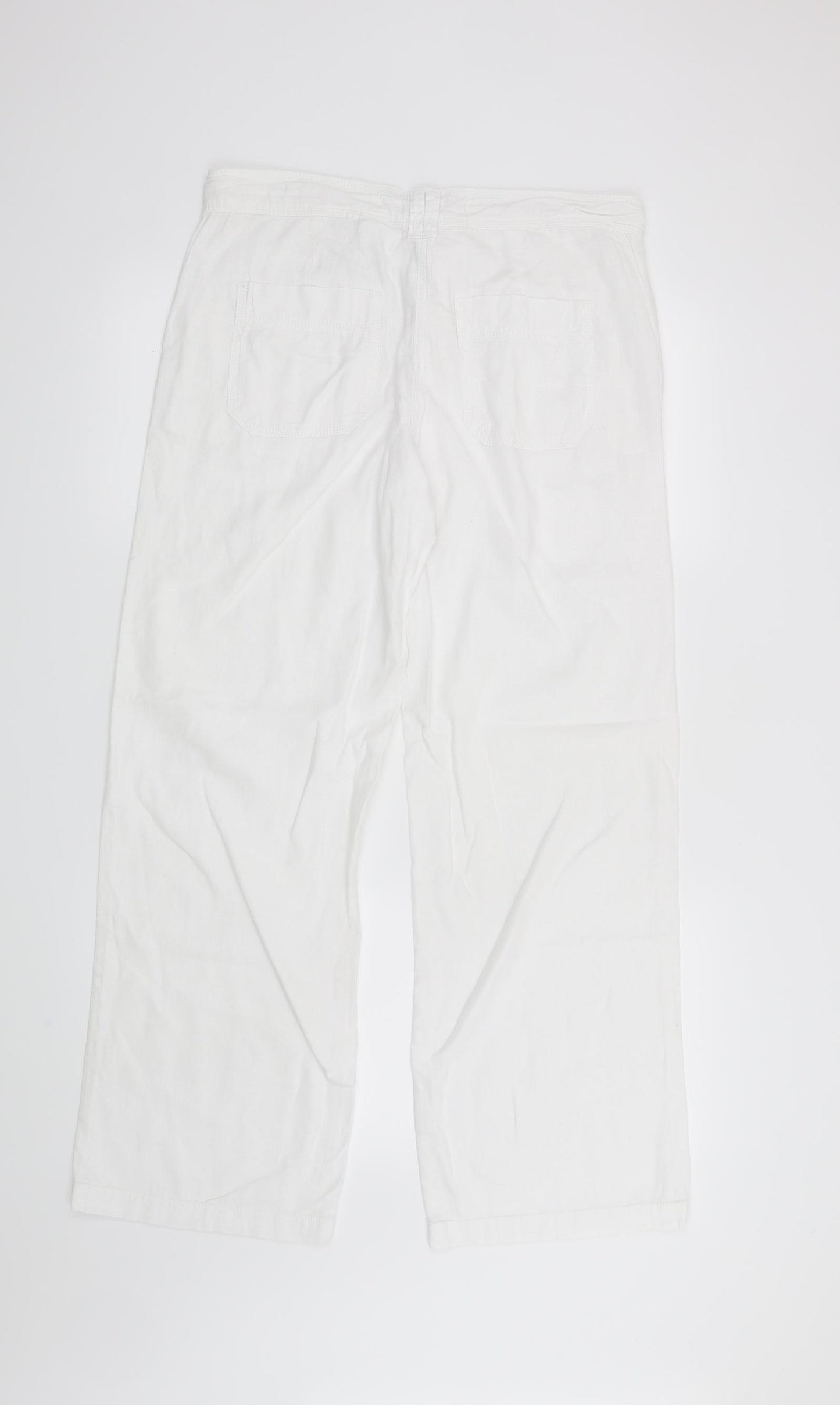 NEXT Womens White   Trousers  Size 12 L29 in