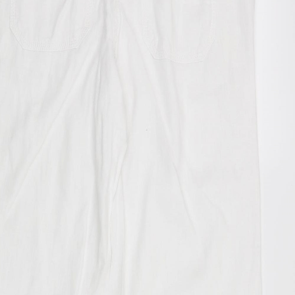 NEXT Womens White   Trousers  Size 12 L29 in