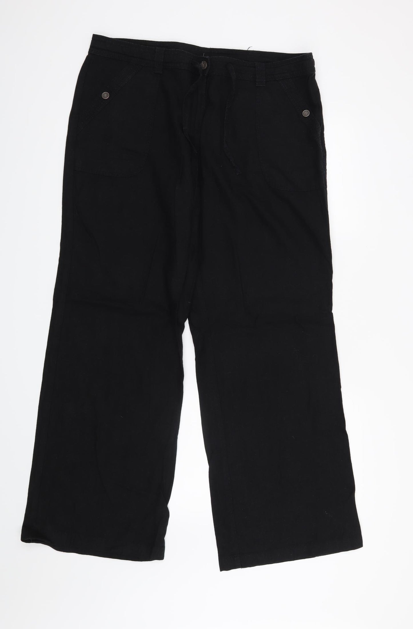Debenhams Womens Black   Trousers  Size 16 L29 in