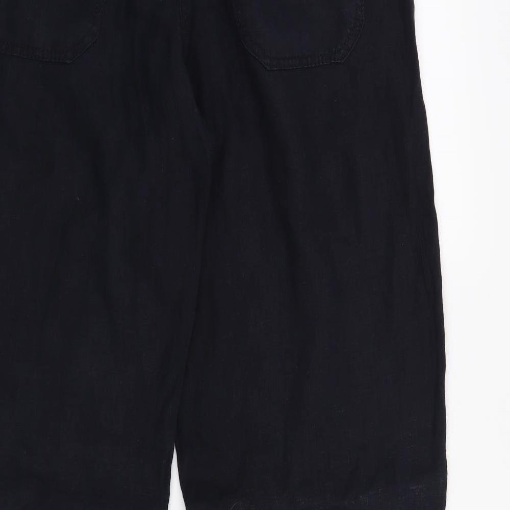 Denim & Co. Womens Black   Trousers  Size 14 L30 in