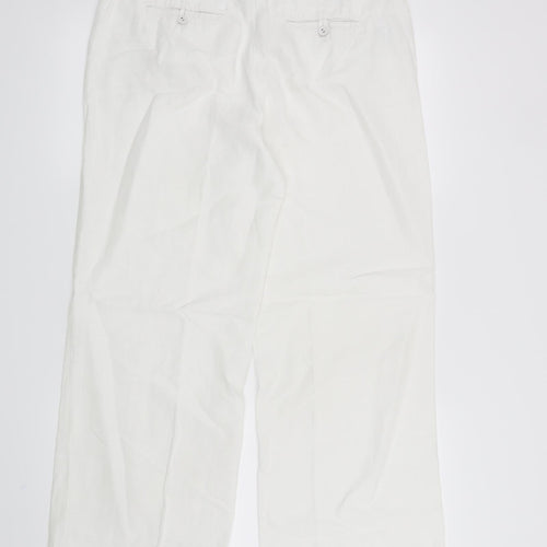 Monsoon Womens White   Trousers  Size 12 L28 in