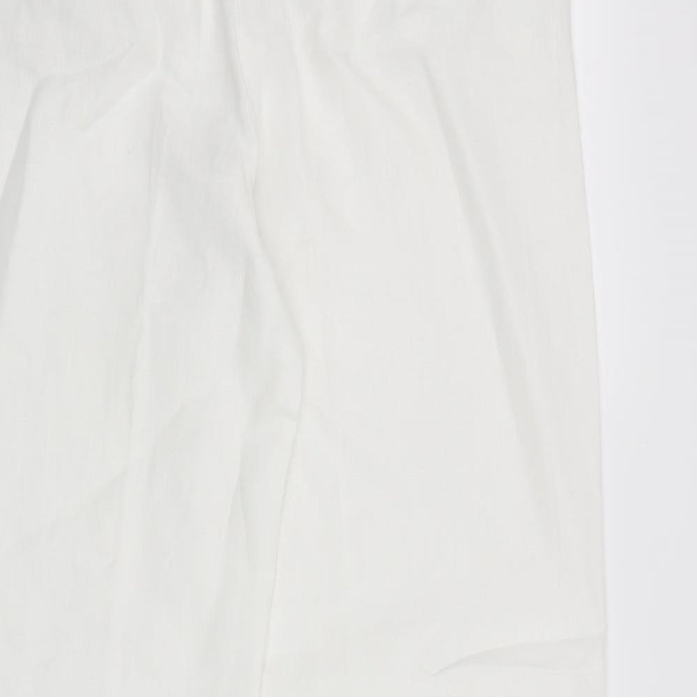 Monsoon Womens White   Trousers  Size 12 L28 in