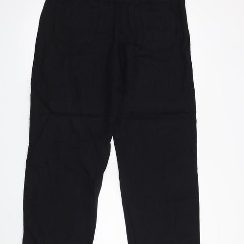 M&Co Womens Black   Trousers  Size 12 L26 in