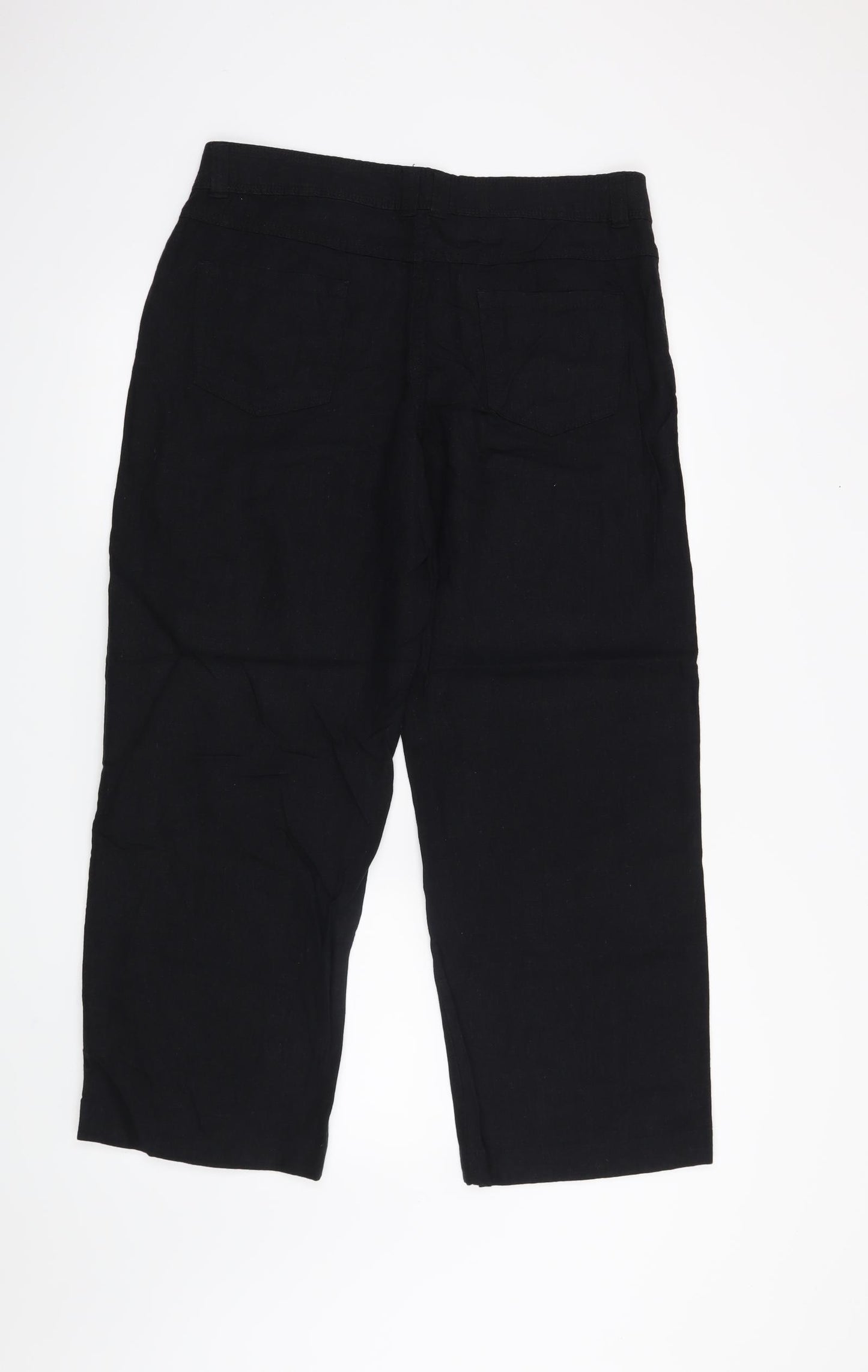 M&Co Womens Black   Trousers  Size 12 L26 in
