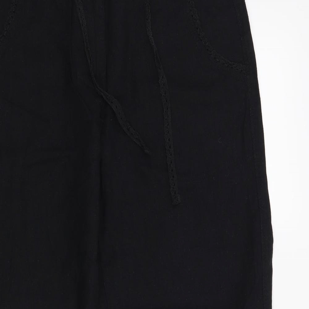 M&Co Womens Black   Trousers  Size 12 L26 in