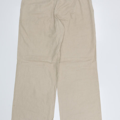 M&S Womens Beige   Trousers  Size 12 L31 in