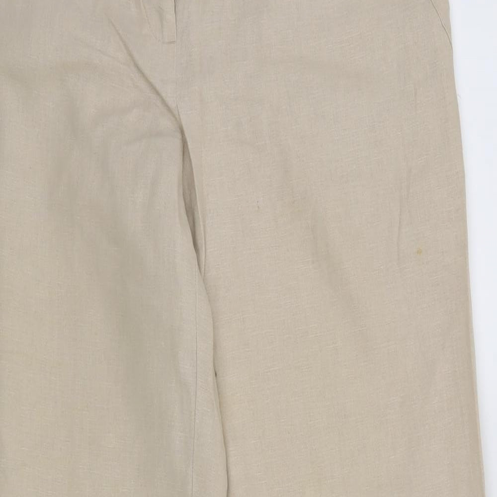 M&S Womens Beige   Trousers  Size 12 L31 in