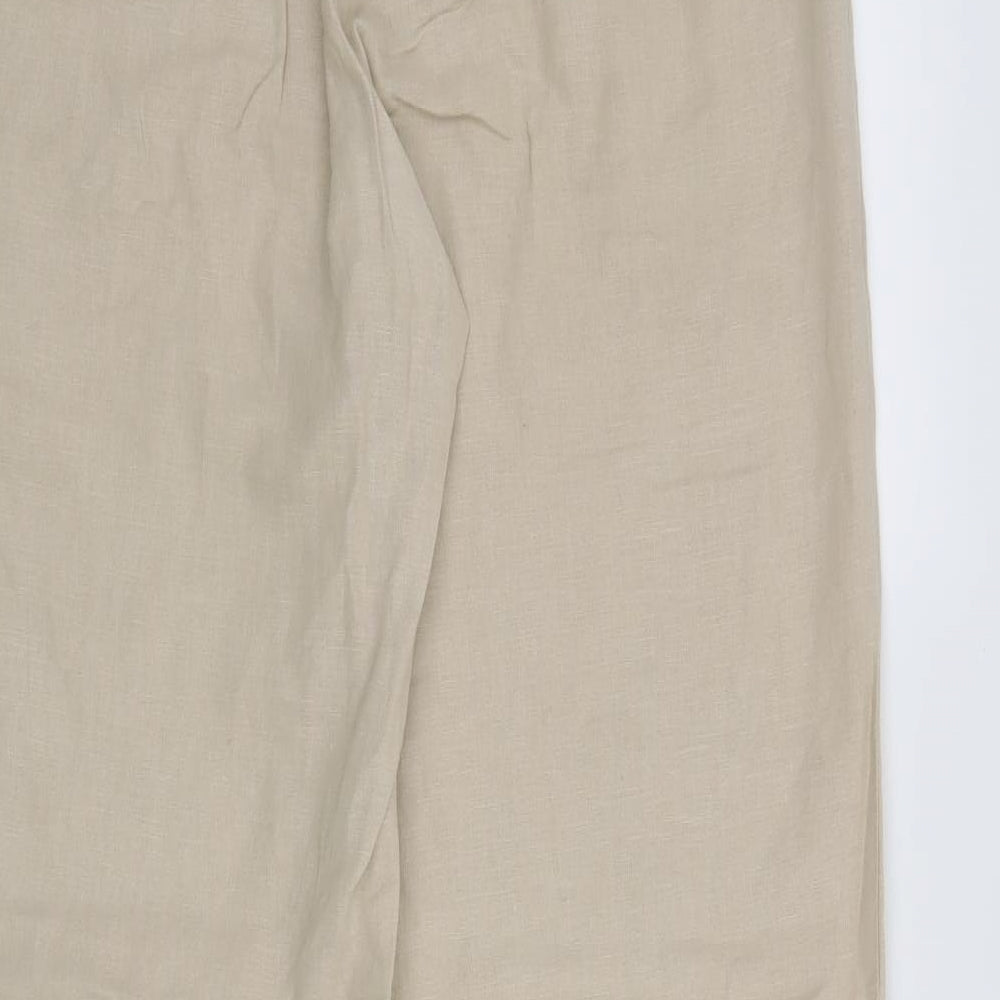 M&S Womens Beige   Trousers  Size 12 L31 in