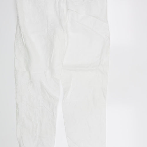 M&S Womens White   Trousers  Size 14 L27 in