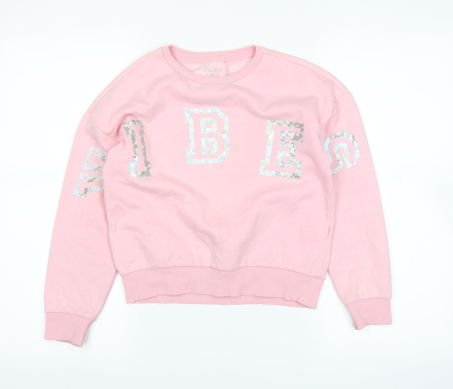 Active Girls Pink   Pullover Jumper Size 10-11 Years