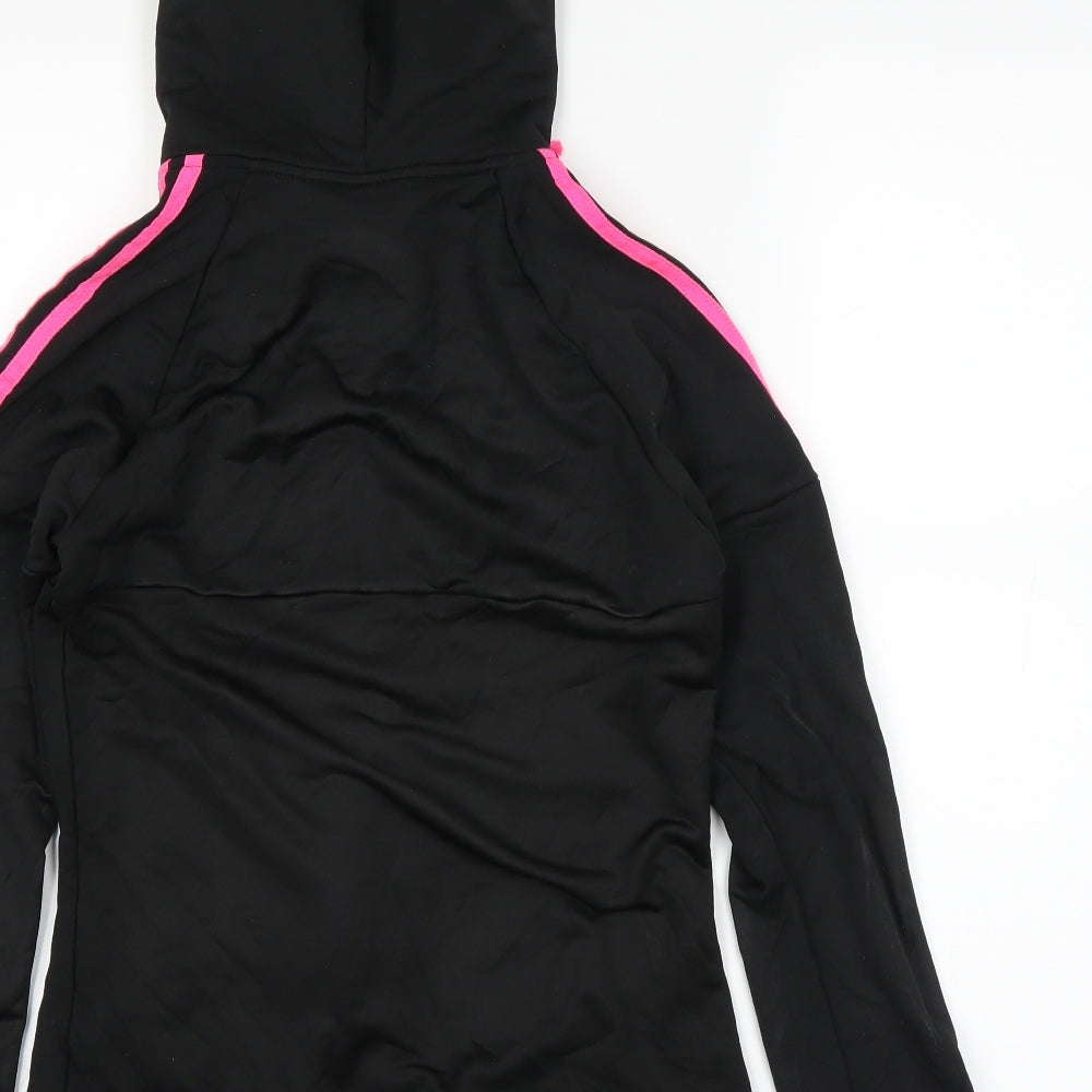 adidas Girls Black   Full Zip Hoodie Size 9-10 Years