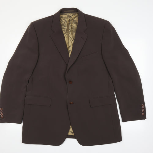 baronjon Mens Brown   Jacket Suit Jacket Size 44