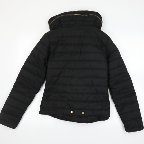 PRETTYLITTLETHING Womens Black   Puffer Jacket Coat Size XS  -