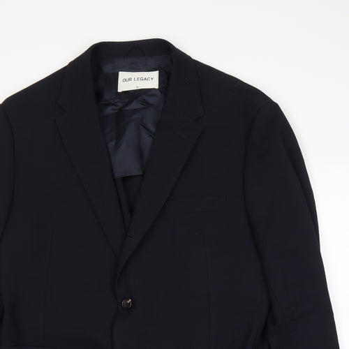 OUR LEGACY Mens Blue   Jacket Suit Jacket Size 44