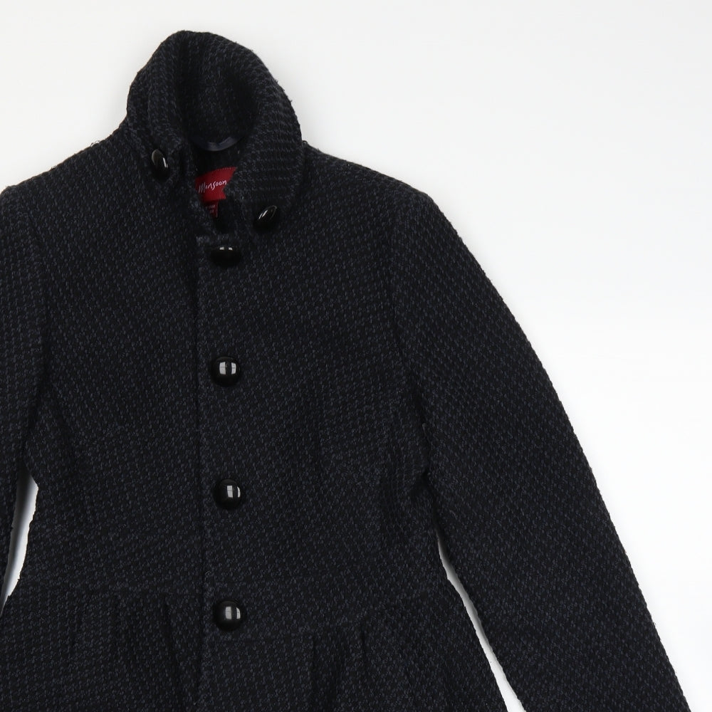 Monsoon Womens Blue   Overcoat Coat Size 10
