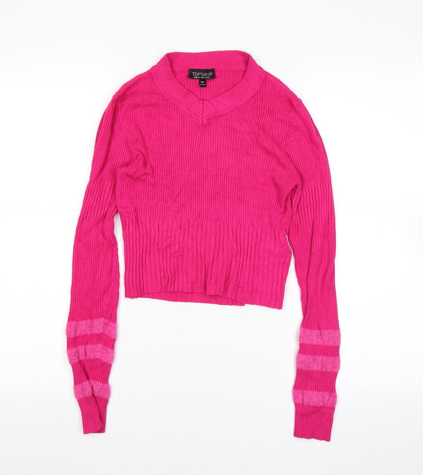 Topshop Womens Pink   Basic T-Shirt Size 10