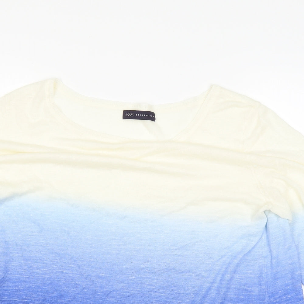 Marks and Spencer Womens Blue   Basic T-Shirt Size L