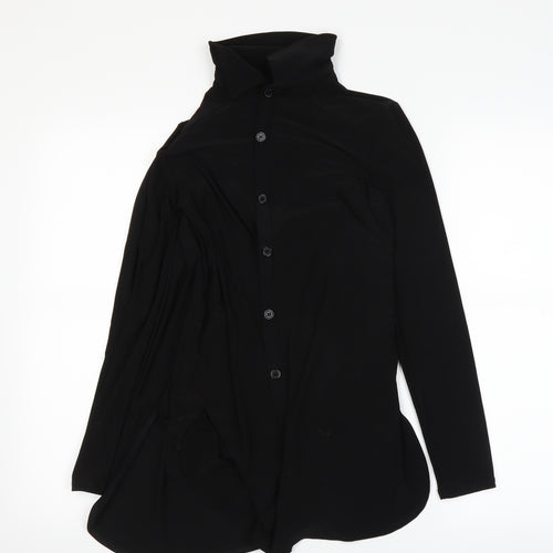 ninaleonard Womens Black   Basic Button-Up Size XS