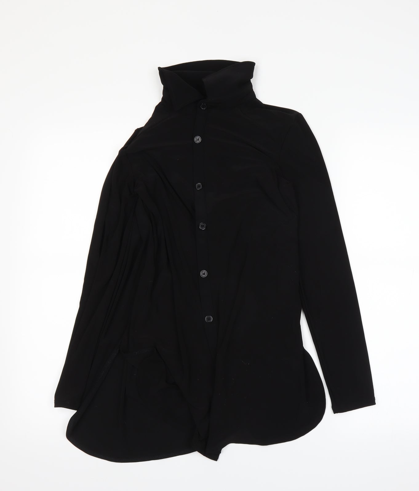 ninaleonard Womens Black   Basic Button-Up Size XS