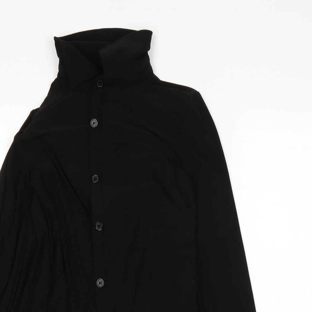 ninaleonard Womens Black   Basic Button-Up Size XS