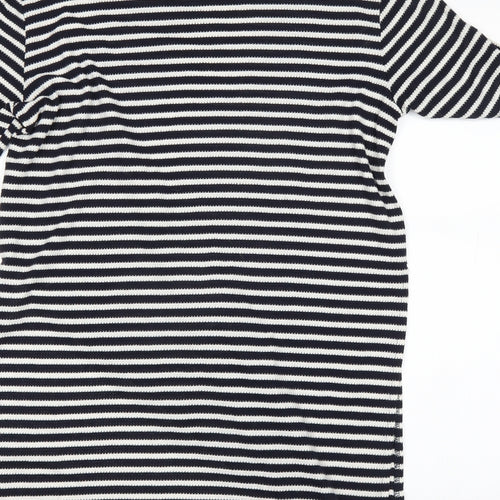 Glamorous Womens Blue Striped  Basic T-Shirt Size S