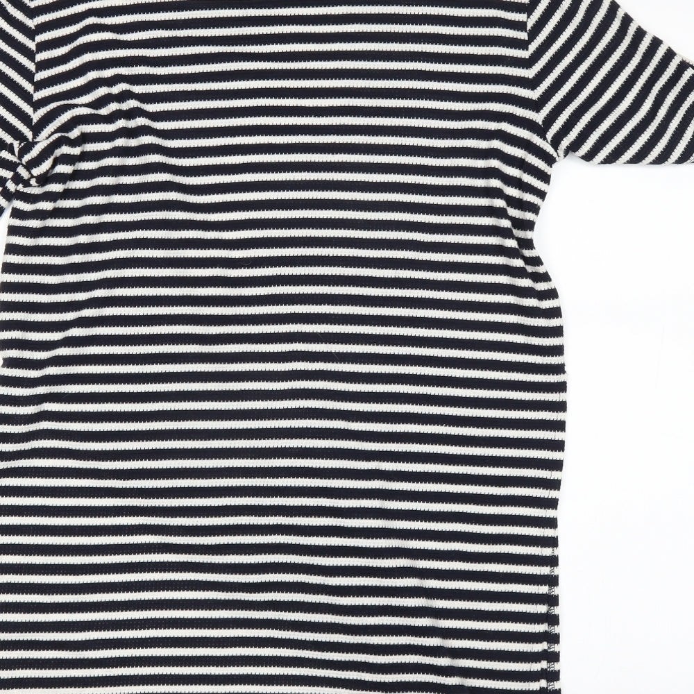 Glamorous Womens Blue Striped  Basic T-Shirt Size S