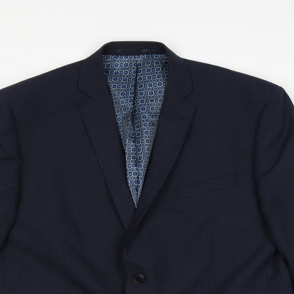 Racing Green Mens Blue   Jacket Suit Jacket Size 44