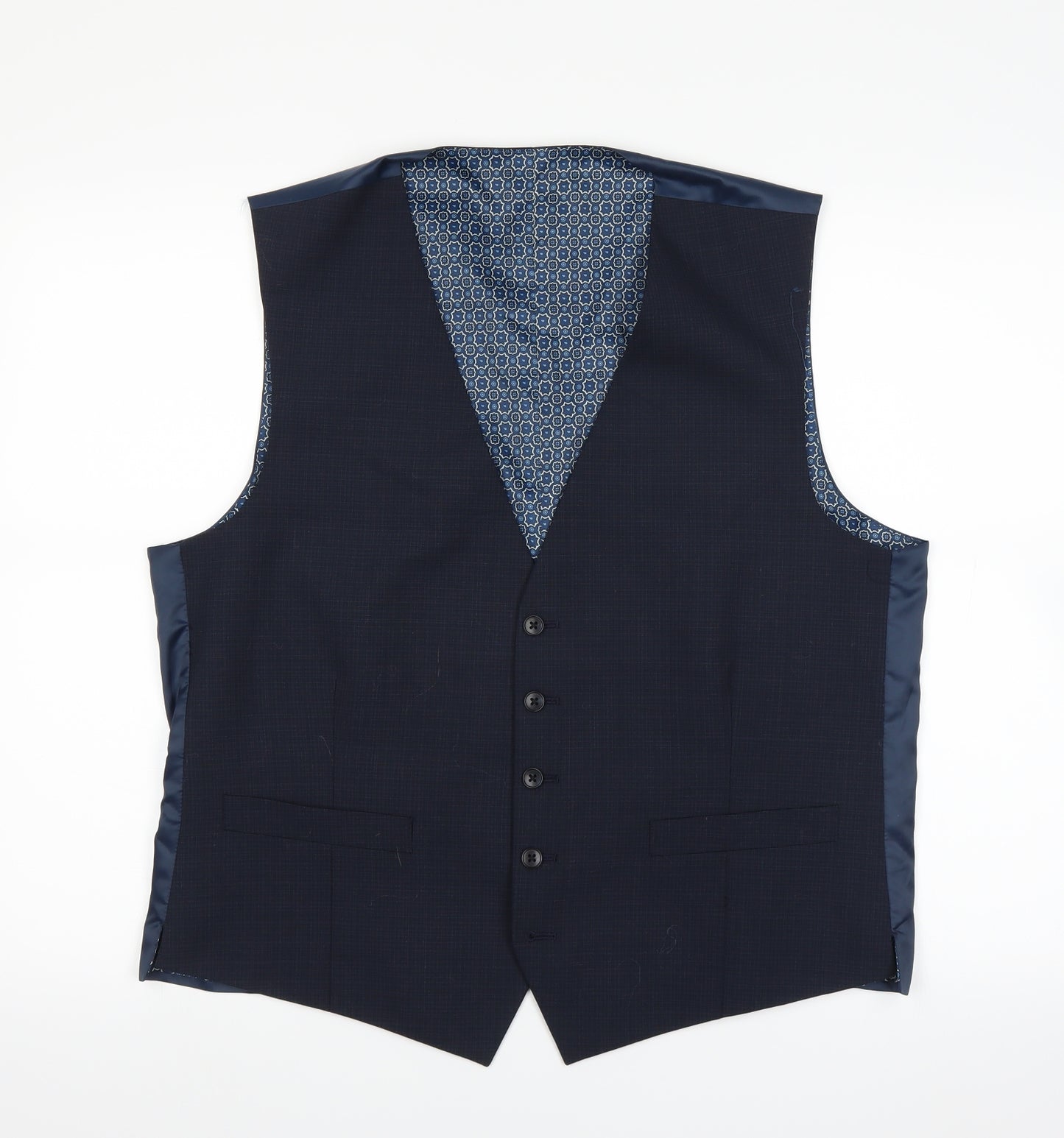 Racing Green Mens Blue    Suit Waistcoat Size 44