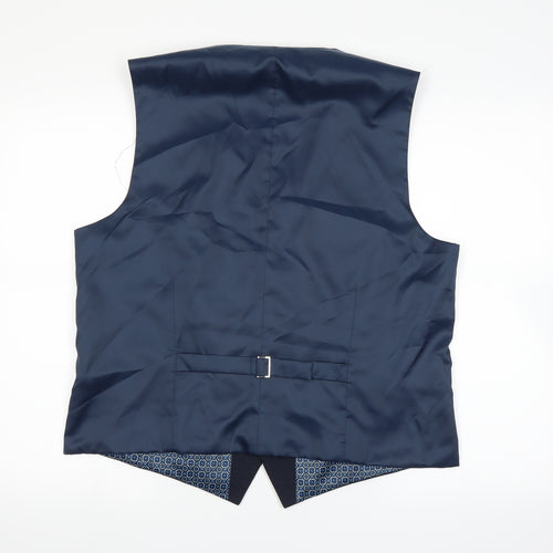 Racing Green Mens Blue    Suit Waistcoat Size 44