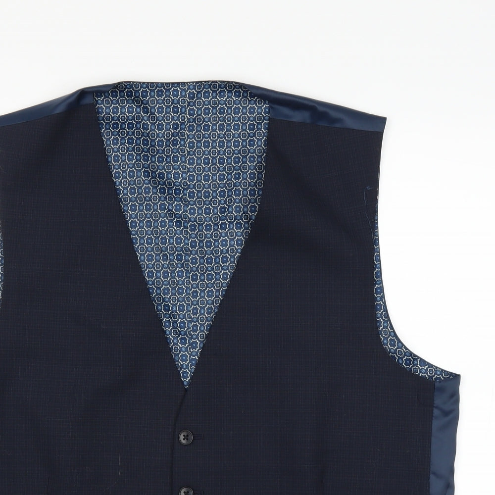 Racing Green Mens Blue    Suit Waistcoat Size 44