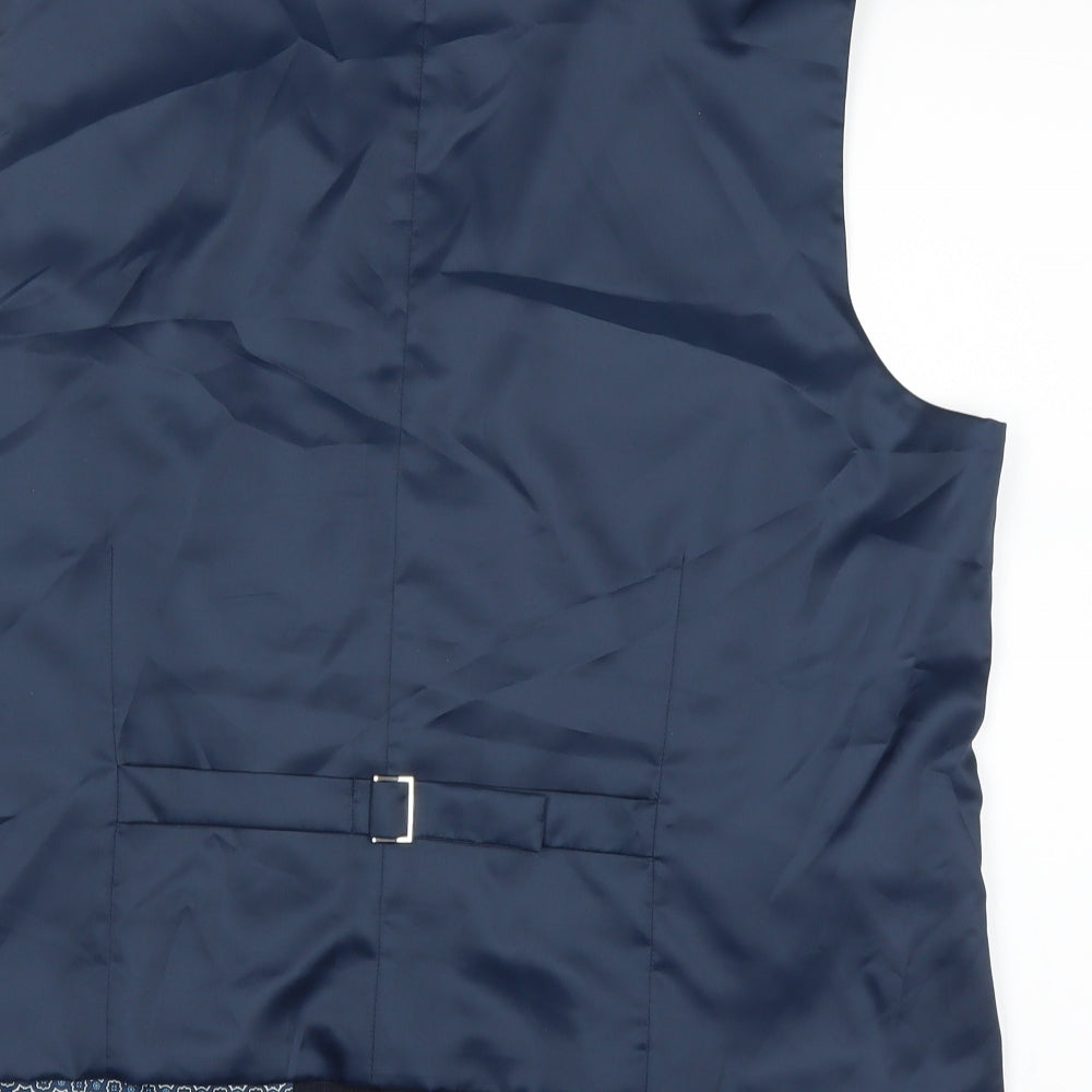 Racing Green Mens Blue    Suit Waistcoat Size 44