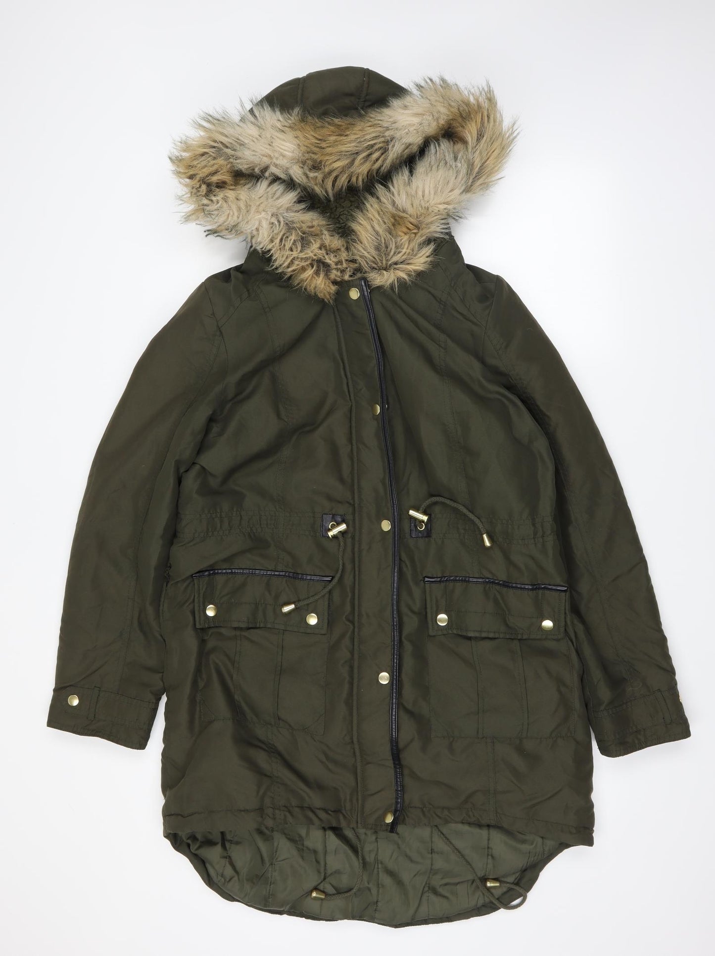 Dorothy Perkins Womens Green   Parka Coat Size 14