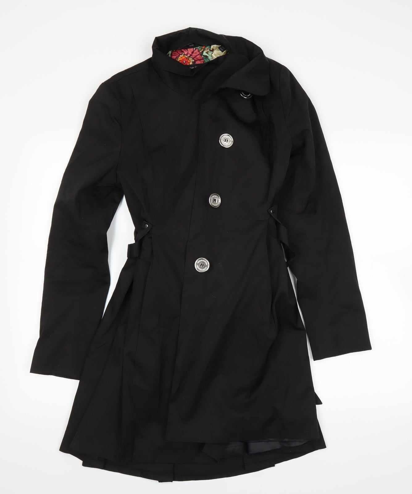 Steve Madden Womens Black   Overcoat Coat Size M