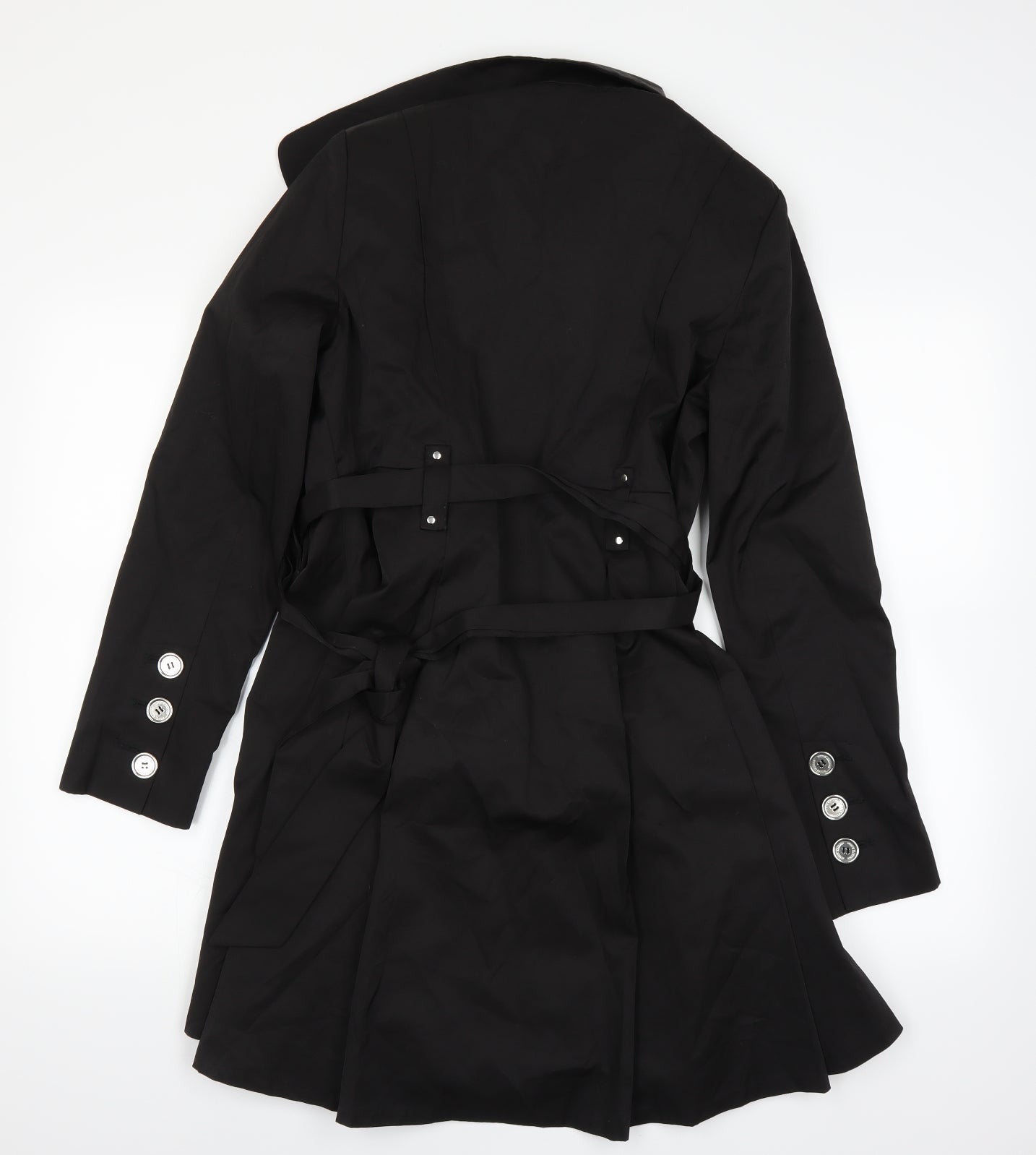 Steve Madden Womens Black   Overcoat Coat Size M