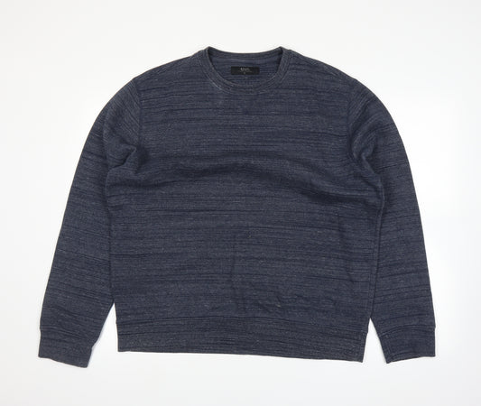 Front view of Acw85 men’s blue jumper, size XL