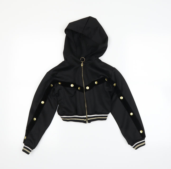 Active Girls Black Jacket Size 7-8 Years