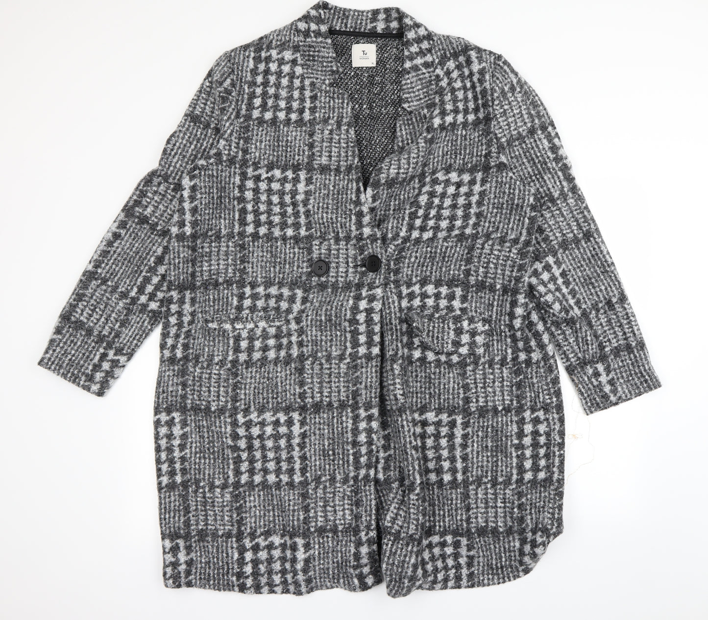 TU Womens Grey Check  Jacket  Size XL